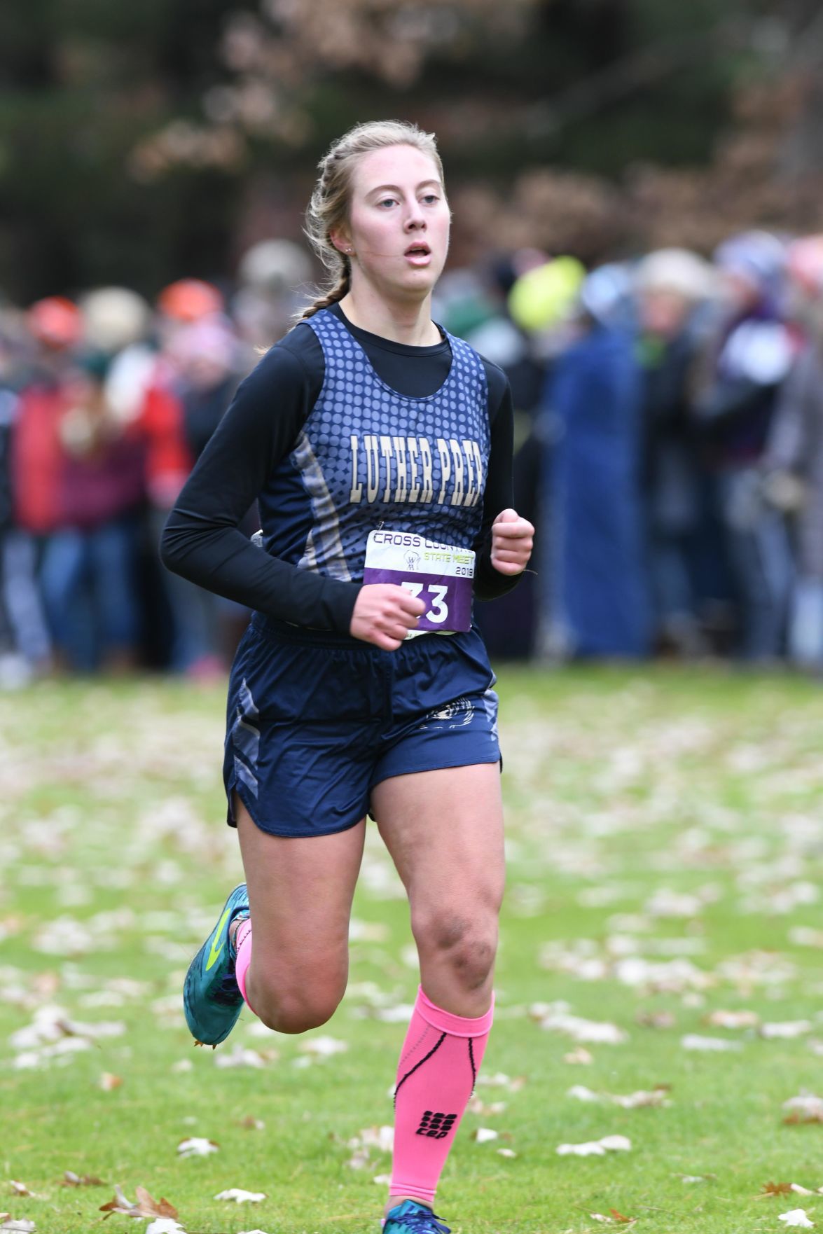 WIAA state cross country photo: Maya Habben, Watertown Luther Prep